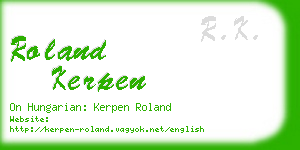 roland kerpen business card